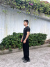 衣品天成高街闊腿牛仔褲男2025秋季新款寬松直筒褲松緊腰抽繩系帶褲子男 曬單實(shí)拍圖