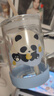 科巢兒童牛奶杯3-6歲以上寶寶學飲杯喝奶瓶玻璃直飲吸管刻度飲水 威斯汀大熊貓（250ml）雙柄 曬單實拍圖