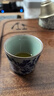 景德鎮青花陶泥纏枝蓮主人杯直口杯陶瓷功夫茶杯高檔送禮杯子 青花陶泥纏枝蓮直口杯 60毫升左右 曬單實(shí)拍圖