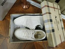 雅格獅丹（Aquascutum）男鞋2025夏季新款男士休閑板鞋真皮小白鞋透氣增高鞋 白色 41 -適合運(yùn)動(dòng)鞋42碼 曬單實(shí)拍圖