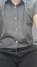 諾貝爾保羅（NOBOLPAUL）免燙短袖男夏季薄款無(wú)痕彈力冰絲商務(wù)休閑純色半袖襯衣 黑色DH55-18 41 曬單實(shí)拍圖
