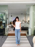 Calvin KleinJeans【復刻90系列】25春夏新款女士ck淺色直筒牛仔褲47B908G W99-牛仔淺藍 28 曬單實拍圖