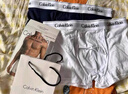 CK正品CK男士?jī)?nèi)褲純棉莫代爾四角平角男生款短褲透氣青年抗菌本命年 白邊純棉黑+灰+藍(lán) 3條 L 135-160斤 曬單實(shí)拍圖