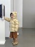 高梵兒童羽絨服黑金5.0鵝絨服男女童寶寶輕薄短款面包服保暖羽絨外套 YT芝士米 110 【充絨量87g】 曬單實(shí)拍圖