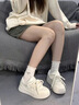 森馬夏季小白鞋女搭配裙子的鞋子女2025新款透氣薄款網(wǎng)面休閑厚底板鞋 米色贈(zèng)送運(yùn)費(fèi)險(xiǎn) 38 曬單實(shí)拍圖
