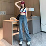 OLDER SEA復(fù)古藍(lán)高腰闊腿牛仔褲女夏季2025新款直筒寬松小個(gè)子拖地褲子女 復(fù)古藍(lán) L 建議111-122斤 曬單實(shí)拍圖