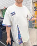花花公子（PLAYBOY）運動(dòng)套裝男士夏季新款冰絲短袖t恤休閑短褲青少年帥氣新中式男裝 米白色套裝 M 80-105斤 曬單實(shí)拍圖