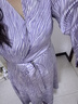 ROEYSHOUSE羅衣氣質淺紫色肌理感連衣裙女2025秋季新款優(yōu)雅印花大擺裙11852 淺紫色 2XL 曬單實拍圖