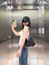 VANESSA HOGAN【高端線新品】VH女包行漫hobo包中號輕奢小眾植鞣皮大容量單肩包 耀石黑 (小牛皮 附贈精美禮盒) 曬單實拍圖