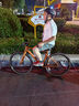 百琦平把公路車(chē)F1城市自行車(chē)成年人入門(mén)變速車(chē)內置車(chē)燈鎂合金輪組車(chē)圈 微醺橙 L碼  適合身高：1.77-1.82M 曬單實(shí)拍圖