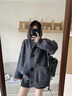 乖甜星韓系灰色連帽毛衣外套開衫女秋冬加厚百搭寬松顯瘦慵懶風(fēng)針織衫女 灰色 S 建議75-95斤 曬單實拍圖