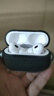 京苑【防開蓋】適用AirPods4保護套第四代降噪版AirPods Pro二代2/3蘋果耳機套音樂小子耳機殼 【黑綠】硅膠軟殼+鎖扣不掉蓋+可做手機支架+指環(huán) AirPods Pro(第二代)保護套 曬單實拍圖