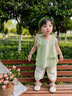 迪士尼寶寶女童套裝2025夏季新款洋氣時(shí)髦韓范女寶寶兩件套兒童輕薄夏裝 綠色套裝 褲長(zhǎng)九分褲 80 建議75-85cm9-12月 正碼正拍 曬單實(shí)拍圖