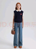 ELLE KIDS新疆棉愛心牛仔褲春季女童大童天然環(huán)保親膚舒適百搭直筒褲 曬單實拍圖