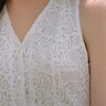 Olrain【法式V領(lǐng)蕾絲連衣裙】夏季女裝收腰顯瘦長(zhǎng)裙度假風(fēng)旅行 白色 L 曬單實(shí)拍圖
