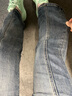 德瑪納【比例玩家】秋美式復(fù)古牛仔喇叭褲雙腰頭分割線水洗磨白牛仔褲女 曬單實(shí)拍圖