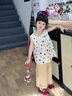 G.DUCKKIDS小黃鴨女童夏季套裝2025新款洋氣兒童衣服女寶寶夏裝背心褲子兩件 黃色套裝 110 (建議98-105cm 3-4周歲） 曬單實(shí)拍圖