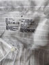 無印良品（MUJI）男式 漢麻水洗 長袖襯衫 男士襯衣外套上衣男款夏季 男裝AC218A5S 灰色條紋 M (170/92A) 曬單實拍圖