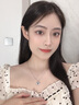 周大金 CHOW TAI KING天使之戀項鏈999足銀女跳動的心吊墜情人節(jié)禮物送女朋友生日禮物 天使之戀項鏈+雙開門玫瑰禮盒 曬單實拍圖