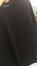 CARE OF LORD 藝術(shù)家系列 男士秋季重磅棉質(zhì)圓領(lǐng)長(cháng)袖t恤打底衫2606 黑色 M 曬單實(shí)拍圖