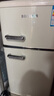 德姆勒（DEMULLER）復古冰箱小型大容量家用租房電冰箱 化妝品靜音強勁網(wǎng)紅冰箱冷藏冷凍節(jié)能 芝士白118升 118L芝士白 曬單實拍圖