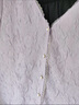 JESSIE優(yōu)雅V領(lǐng)蕾絲白色襯衫修身女小上衣春夏 白色 M 曬單實拍圖