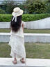 女童連衣裙2025新款夏裝大童女孩吊帶裙夏季走秀長裙海邊潮酷穿搭 米白色【高品質(zhì)】 150 曬單實(shí)拍圖
