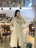 波司登（BOSIDENG）2025新款輕薄90鵝絨服女長款小香風(fēng)菱格襯衫領(lǐng)保暖外套B250134188 柔光淺米|8F29 S 160/84A 體重約100-110斤 曬單實(shí)拍圖