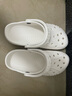 crocs卡駱馳洞洞鞋貝雅男鞋女鞋輕便耐磨一腳蹬拖鞋休閑鞋|10126 白-100 39 (240mm) 曬單實(shí)拍圖