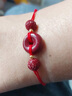 鵲奢朱砂平安扣編織紅繩腳鏈女2025蛇年腳飾本命年手鏈男腳繩禮物轉運 平安紅【腳鏈款】 曬單實(shí)拍圖