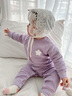 湯尼倍兒嬰兒分體套裝春秋內衣秋衣秋褲純棉夏季薄家居服寶寶睡衣 紫色 /四季純棉款 73 cm 曬單實(shí)拍圖