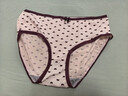 內褲女日系甜美純欲風(fēng)少女內褲中腰透氣大碼少女學(xué)生三角短褲頭 粉桃心 1條 XL 【125-155斤】 曬單實(shí)拍圖