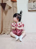班喜迪嬰兒衣服夏季薄款嬰幼兒連體衣女寶寶哈衣周歲禮服小月齡外出爬服 紅色 80cm 曬單實(shí)拍圖