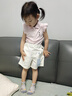 Teenie Weenie Kids【菁英POLO】小熊童裝25年款女童飛袖短袖打底衫 粉色 110 cm 曬單實(shí)拍圖