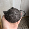 御壺茗香 宜興紫砂壺純手工原礦黑金砂浮雕西施壺泡茶壺茶具套裝 黑金砂一壺兩杯 曬單實(shí)拍圖