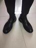 富貴鳥（FUGUINIAO）男鞋夏季正裝鞋男士皮鞋男商務(wù)休閑鞋男軟底爸爸鞋子男時(shí)尚德比鞋 黑色 41 皮鞋 曬單實(shí)拍圖