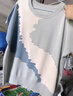 啄木鳥（TUCANO）2024新款媽媽夏裝短袖T恤中年女裝冰絲上衣服中老年夏季洋氣套裝 藍(lán)色套裝(上衣+黑色闊腿褲) 3XL （建議140-160斤左右） 曬單實(shí)拍圖