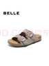 百麗周雨彤同款QQ吐司1代升級(jí)版女厚底勃肯拖鞋D6B1DBT5 灰色 36 曬單實(shí)拍圖