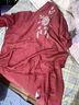 曼利鳥媽媽裝夏裝2025新款套裝40-50歲棉麻套裝女高端亞麻中國風兩件套 酒紅色【品牌折扣清倉】 XL 110-125斤 曬單實拍圖