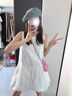 衣然呈品小個子無袖背心連衣裙女夏季2025新款設計感小眾花苞蓬蓬裙子女 白色 M 【建議95-110斤】 曬單實拍圖