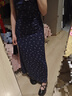 妙奕嘉法式碎花連衣裙女裙子夏季2025新款長裙新中式海邊沙灘裙生日禮服 蕾絲碎花法式掛脖收腰顯瘦長裙 L 【建議80-115斤】 曬單實拍圖