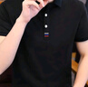 啄木鳥(niǎo)（TUCANO）短袖t恤男夏季棉質(zhì)舒適彈力純色翻領(lǐng)polo打底衫上衣男裝 黑色 XL 曬單實(shí)拍圖