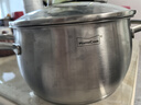 Momscook 不銹鋼湯鍋淺燒鍋燉湯鍋復(fù)底加厚 玻璃蓋 SUS304 電磁爐燃?xì)馔ㄓ?20×11.5CM湯鍋 20cm 曬單實拍圖