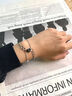 中國黃金（CHINA GOLD）心上人手鏈銀飾男女愛心情侶款小眾感紀(jì)念日七夕情人節(jié)生日禮物 心上人手鏈【情侶一對】 曬單實拍圖