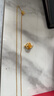 中國黃金（CHINA GOLD）足金康乃馨項鏈女款黃金吊墜女愛(ài)心生日禮物送女友老婆教師節禮物 【送女友】心上花吊墜 約0.5g【贈銀鏈】 曬單實(shí)拍圖