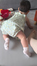 Aengbay昂貝 女寶寶背心吊帶套裝純棉夏季外出洋氣短褲新生嬰兒兒衣服 藤蔓花園 90 cm 曬單實(shí)拍圖