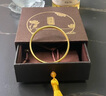 BUKKEHAVE貓眼金包銀手鐲女款不掉色拉絲實(shí)心不掉人節(jié)禮物送女友老婆 貓眼手鐲54圈口(包金1.5克) 曬單實(shí)拍圖