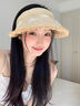 恬飾草帽女夏季大帽檐草編漁夫帽可折疊海邊度假遮陽(yáng)防曬帽出游戶(hù)外 草帽女【白色小花】 曬單實(shí)拍圖