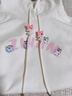 紫涵（ZIHAN）【奶噗噗聯(lián)名】紫涵字母刺繡短款連帽衛(wèi)衣女2024冬季新款寬松上衣 米金 S 曬單實(shí)拍圖