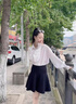 黛芮婷短裙女夏季2025新款黑色百褶裙半身裙春秋小個(gè)子a字半裙蓬蓬傘裙 黑色夏款 (彈力腰) S 曬單實(shí)拍圖